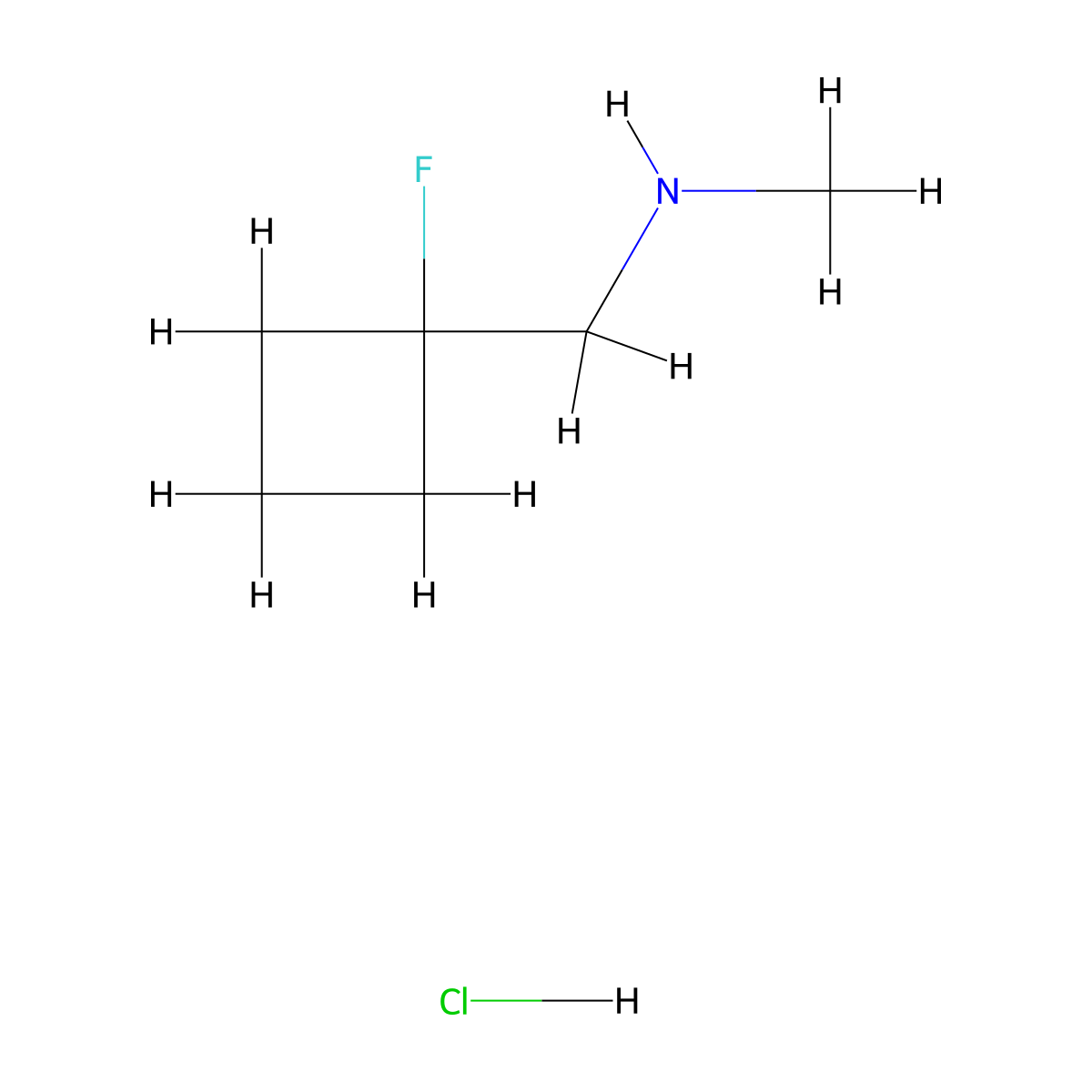 [(1-Fluorocyclobutyl)methyl](methyl)amine hydrochloride molecular structure, CAS 2378503-02-5