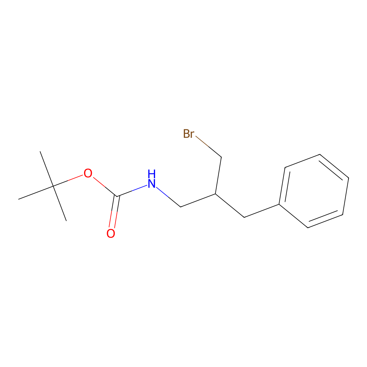 tert-butyl N-(2-benzyl-3-bromopropyl)carbamate molecular structure, CAS 2378503-18-3