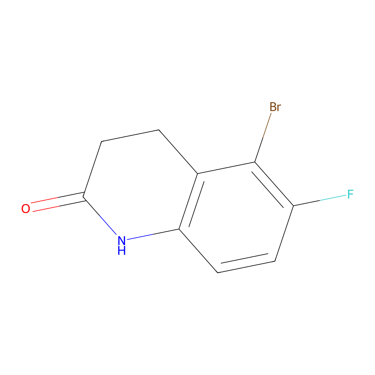 5-Bromo-6-fluoro-1,2,3,4-tetrahydroquinolin-2-one molecular structure, CAS 2378503-20-7