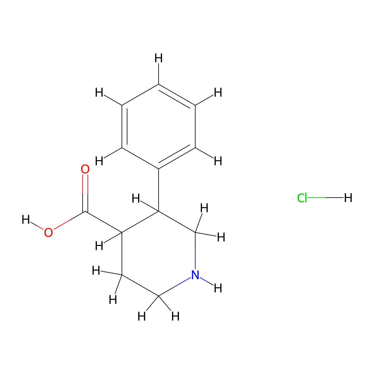3-Phenylpiperidine-4-carboxylic acid hydrochloride molecular structure, CAS 2378503-30-9