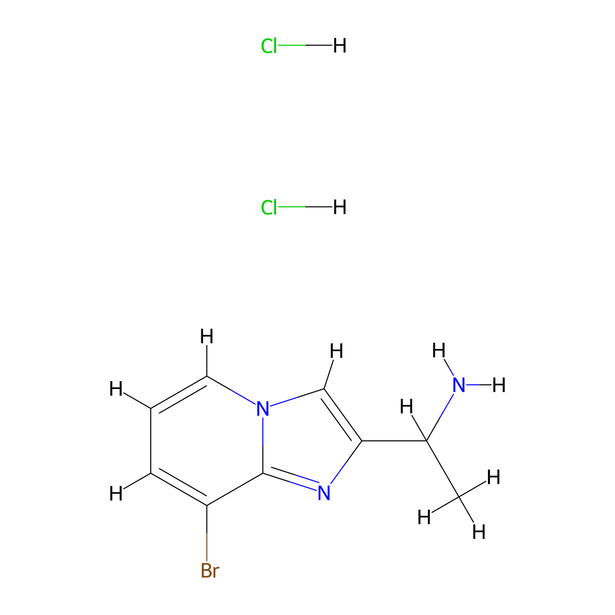 1-(8-Bromoimidazo[1,2-a]pyridin-2-yl)ethanamine;dihydrochloride molecular structure, CAS 2378503-31-0
