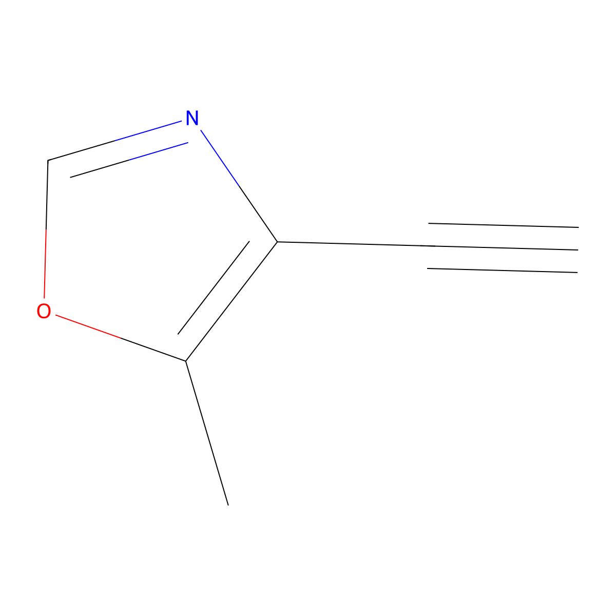 4-Ethynyl-5-methyl-1,3-oxazole molecular structure, CAS 2378503-52-5