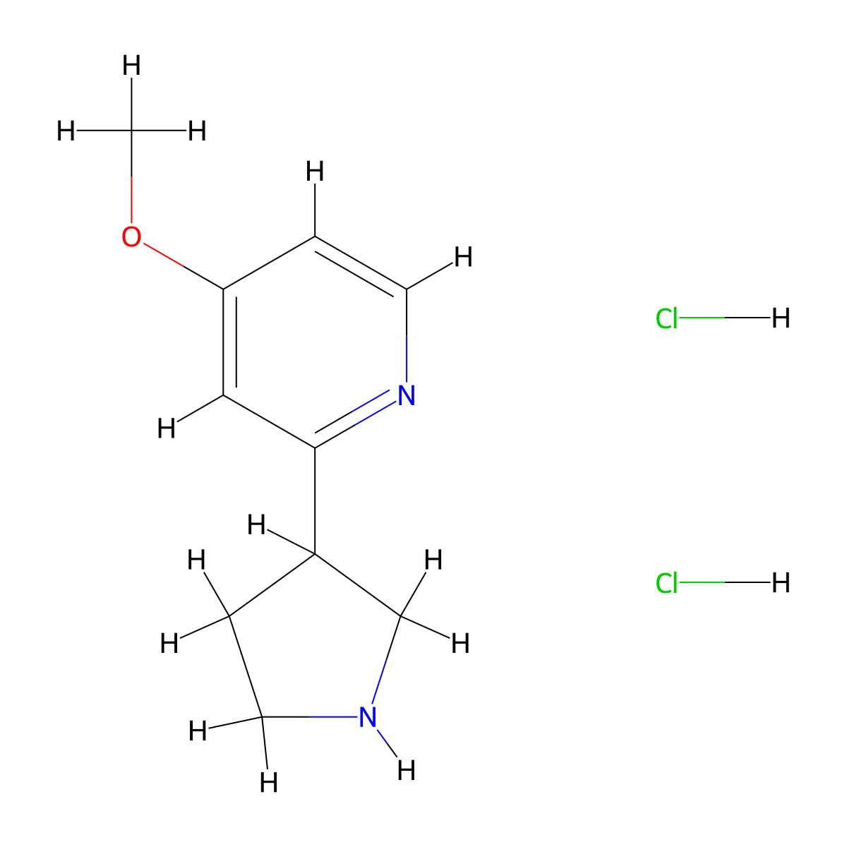 4-Methoxy-2-(pyrrolidin-3-yl)pyridine dihydrochloride molecular structure, CAS 2378503-57-0