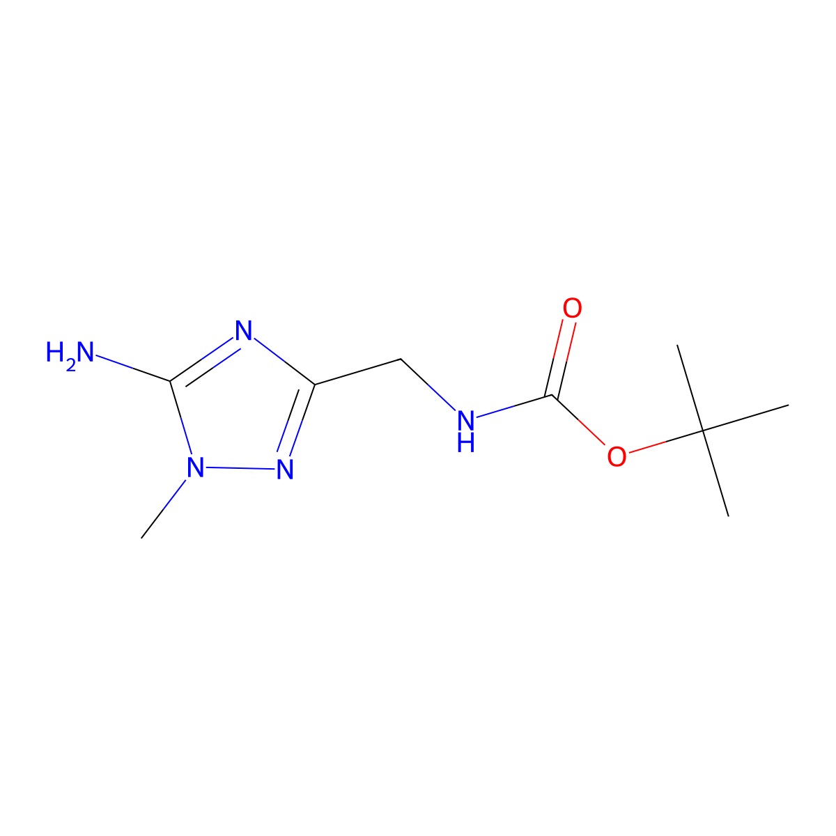 tert-butylN-[(5-amino-1-methyl-1H-1,2,4-triazol-3-yl)methyl]carbamate molecular structure, CAS 2378503-62-7