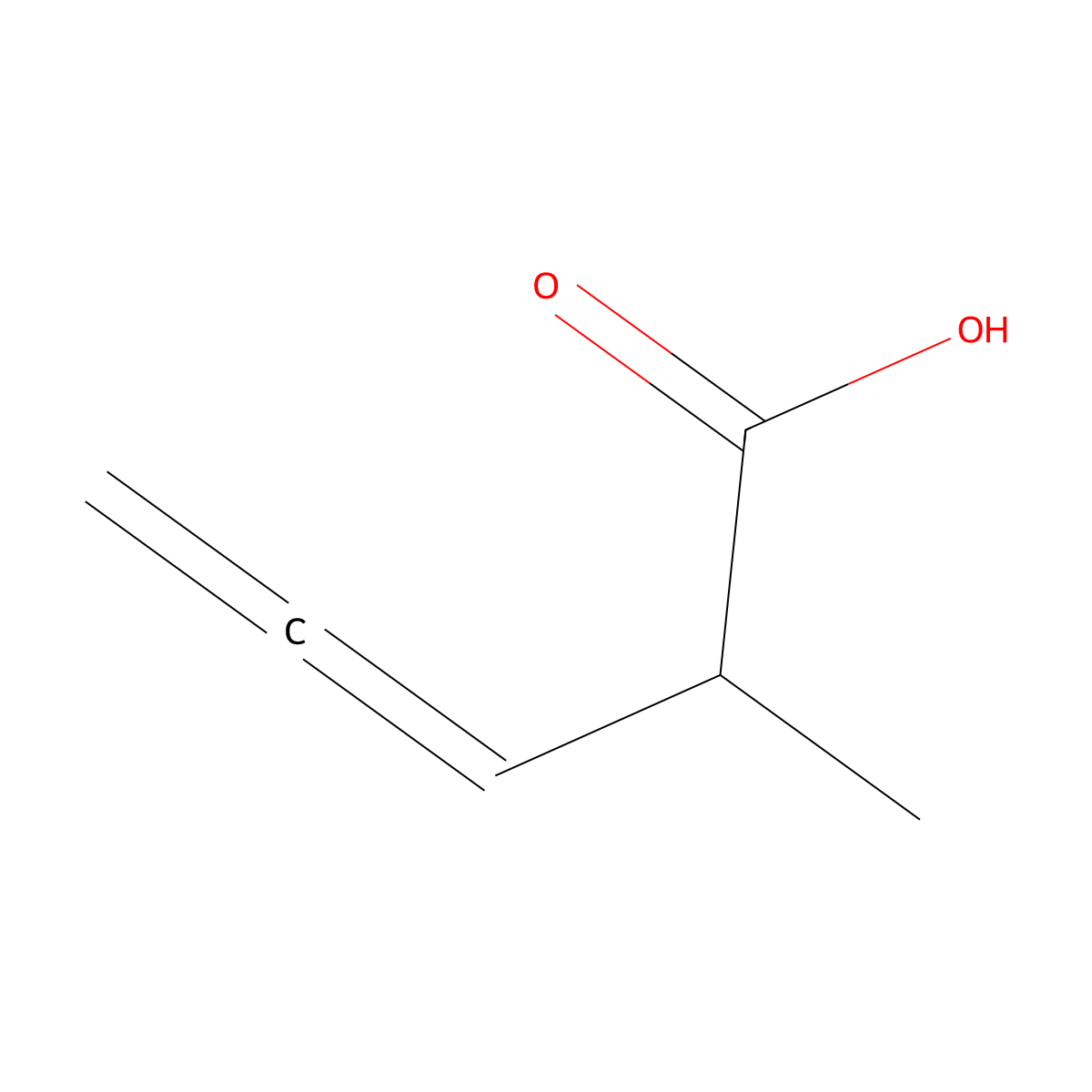 2-Methylpenta-3,4-dienoic acid molecular structure, CAS 2378503-70-7