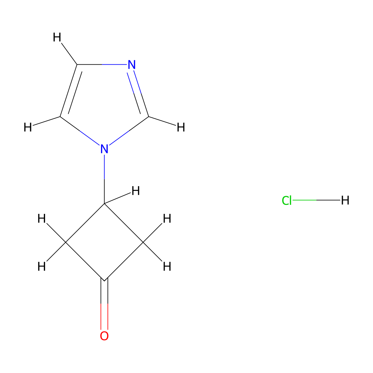 3-(1H-imidazol-1-yl)cyclobutan-1-one hydrochloride molecular structure, CAS 2378503-71-8