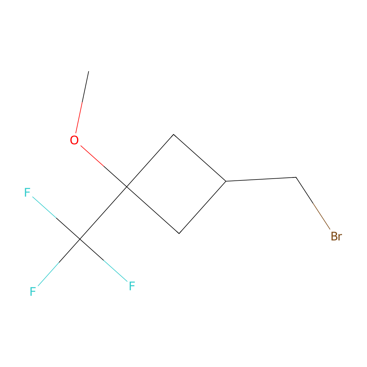 3-(Bromomethyl)-1-methoxy-1-(trifluoromethyl)cyclobutane molecular structure, CAS 2378503-89-8