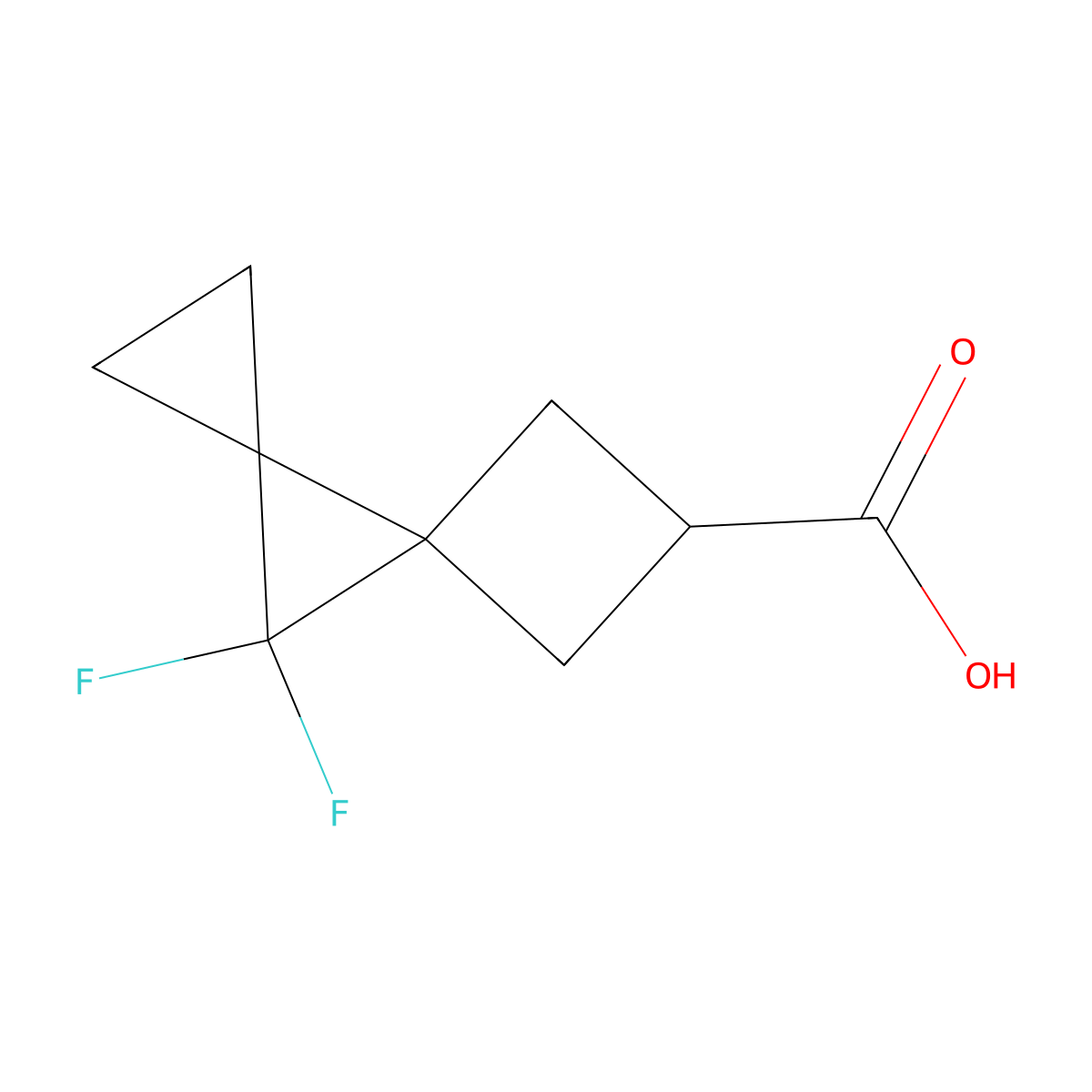 8,8-Difluorodispiro[2.0.34.13]octane-6-carboxylic acid molecular structure, CAS 2378506-53-5