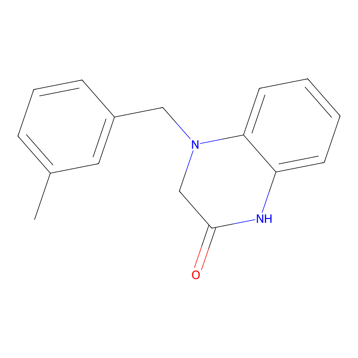 4-[(3-Methylphenyl)methyl]-1,2,3,4-tetrahydroquinoxalin-2-one molecular structure, CAS 2378506-56-8