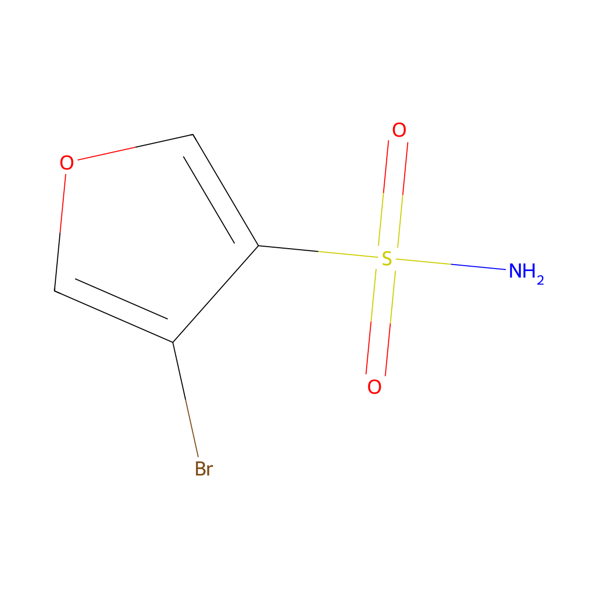 4-Bromofuran-3-sulfonamide molecular structure, CAS 2378506-59-1