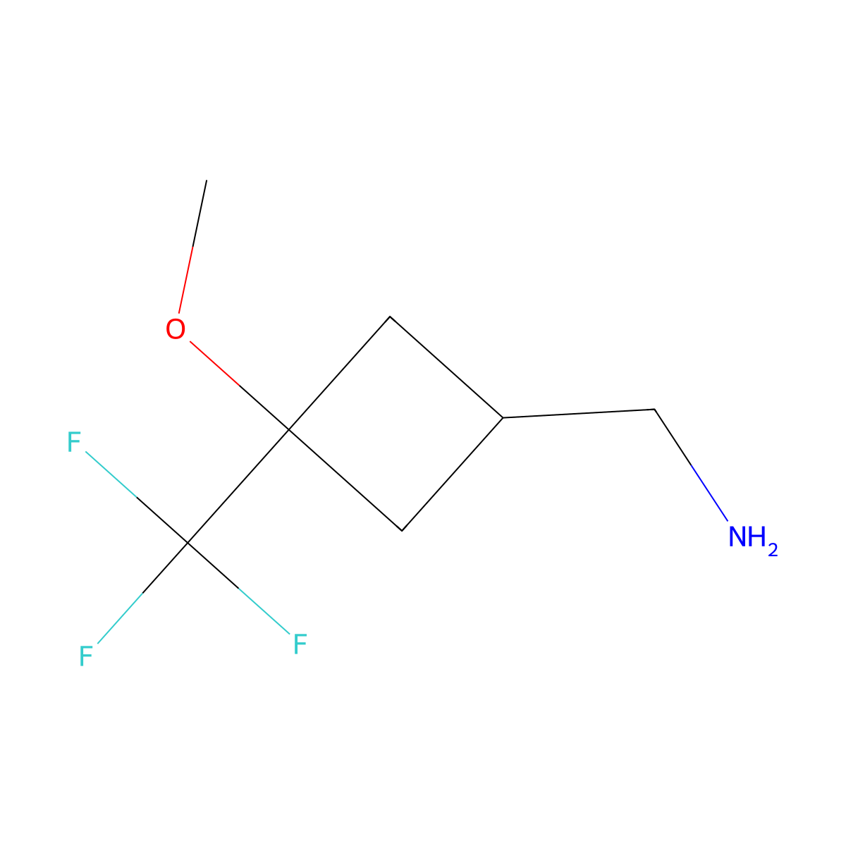 1-[(1s,3s)-3-Methoxy-3-(trifluoromethyl)cyclobutyl]methanamine molecular structure, CAS 2378506-68-2