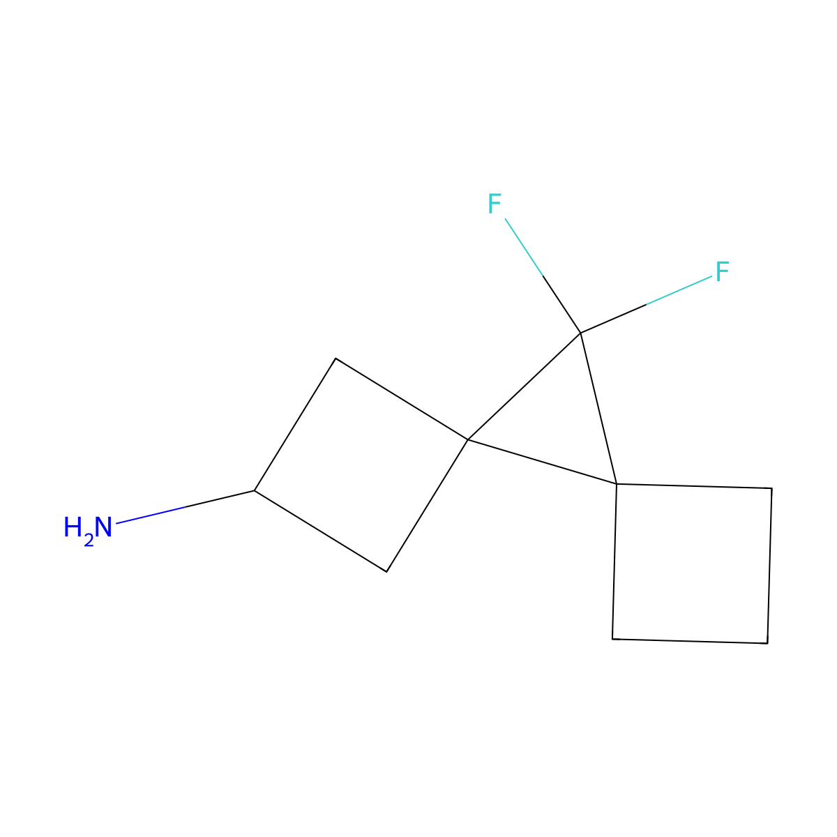 9,9-Difluorodispiro[3.0.3^{5}.1^{4}]nonan-2-amine molecular structure, CAS 2378506-71-7
