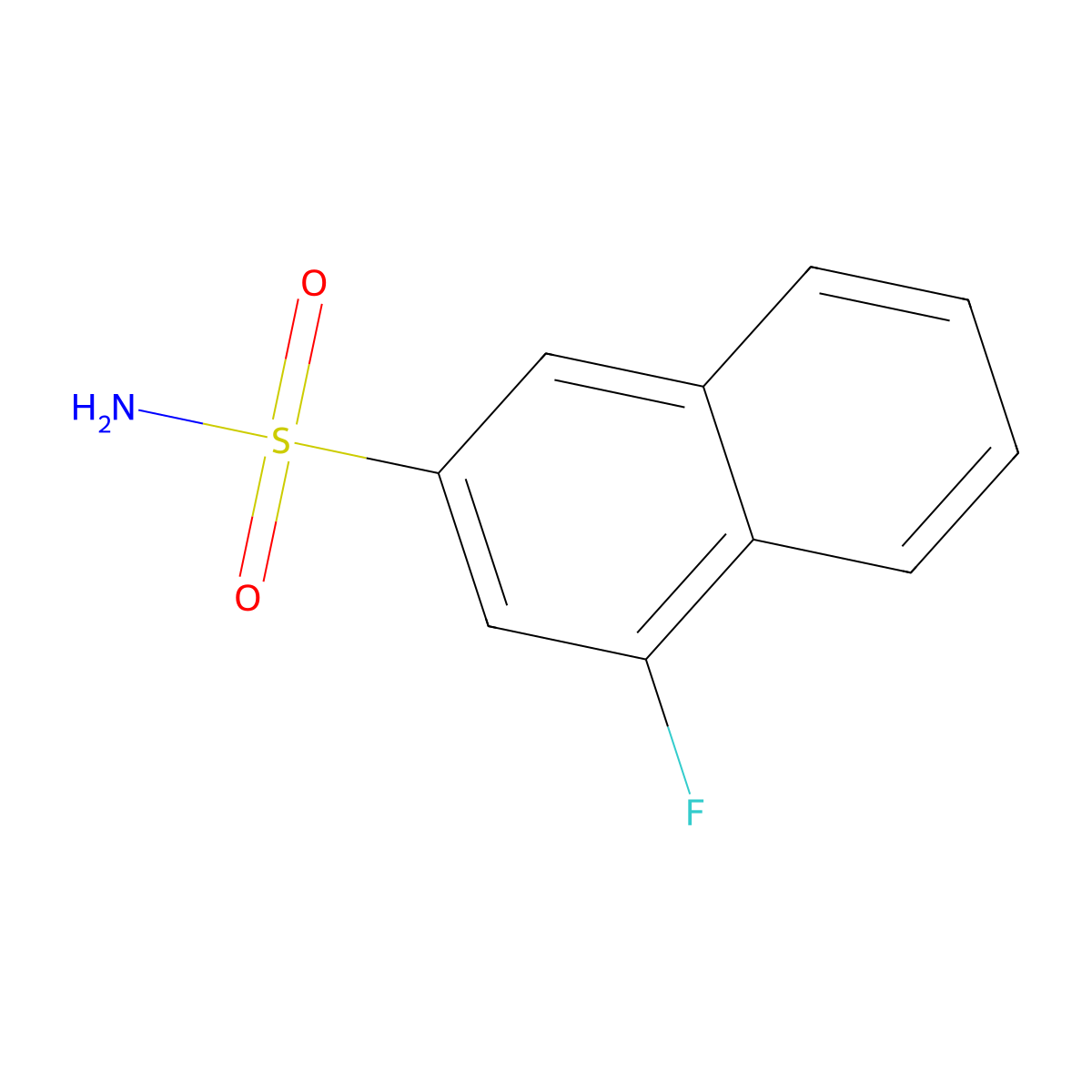 4-Fluoronaphthalene-2-sulfonamide molecular structure, CAS 2378506-73-9