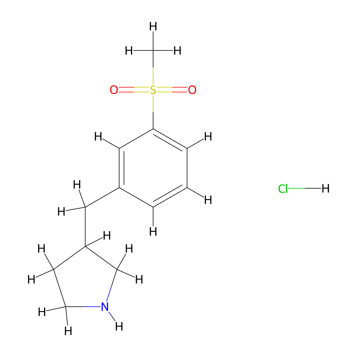 3-[(3-Methanesulfonylphenyl)methyl]pyrrolidine hydrochloride molecular structure, CAS 2378506-76-2