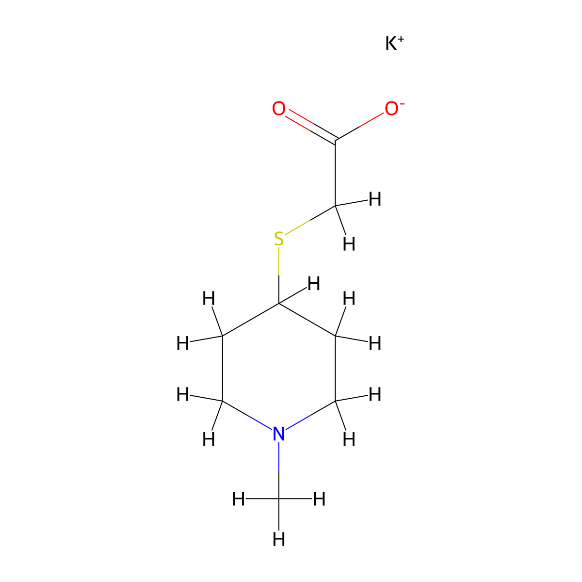 Potassium2-[(1-methylpiperidin-4-yl)sulfanyl]acetate molecular structure, CAS 2378506-78-4