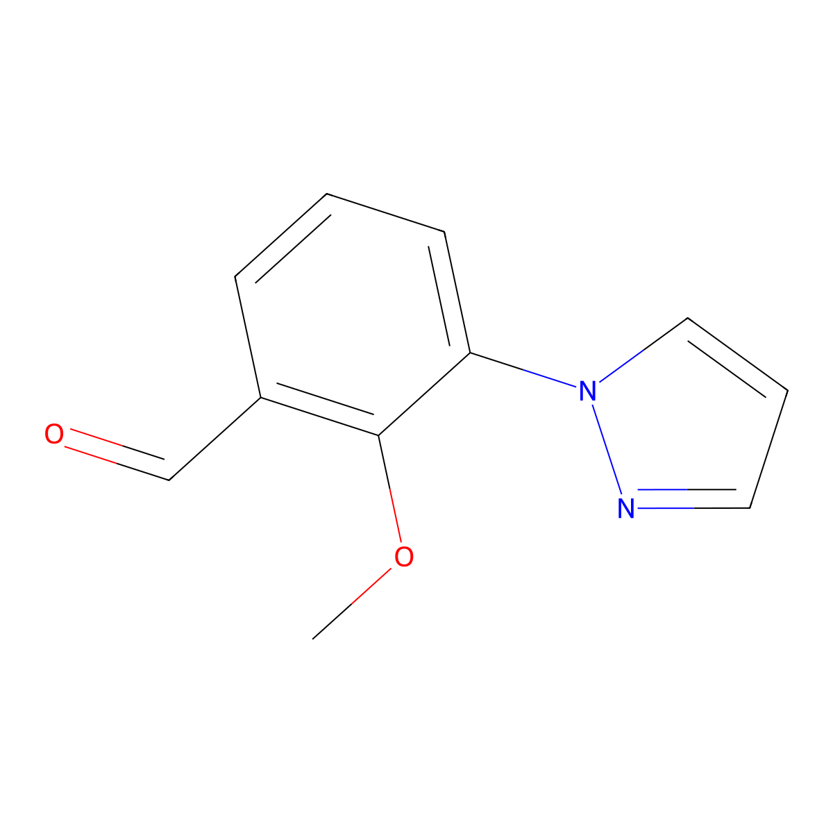2-methoxy-3-(1H-pyrazol-1-yl)benzaldehyde molecular structure, CAS 2378506-83-1