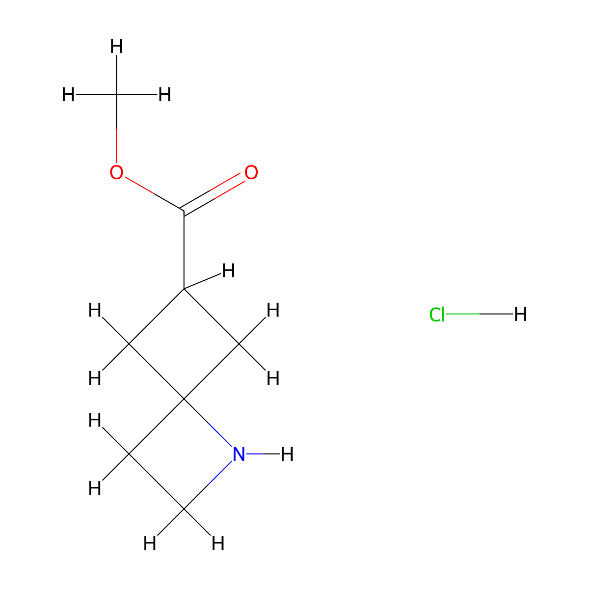 Methyl 1-azaspiro[3.3]heptane-6-carboxylate hydrochloride molecular structure, CAS 2378506-91-1
