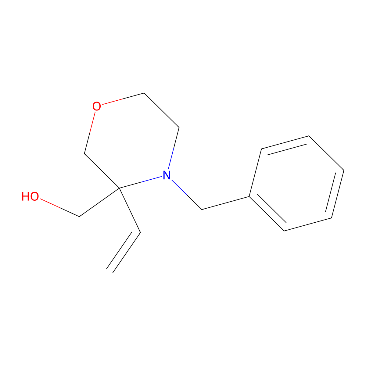 (4-Benzyl-3-ethenylmorpholin-3-yl)methanol molecular structure, CAS 2378507-09-4