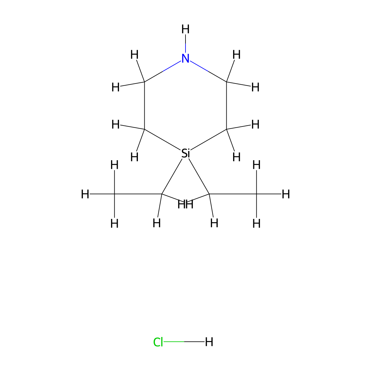 4,4-Diethyl-1,4-azasilinane hydrochloride molecular structure, CAS 2378507-16-3