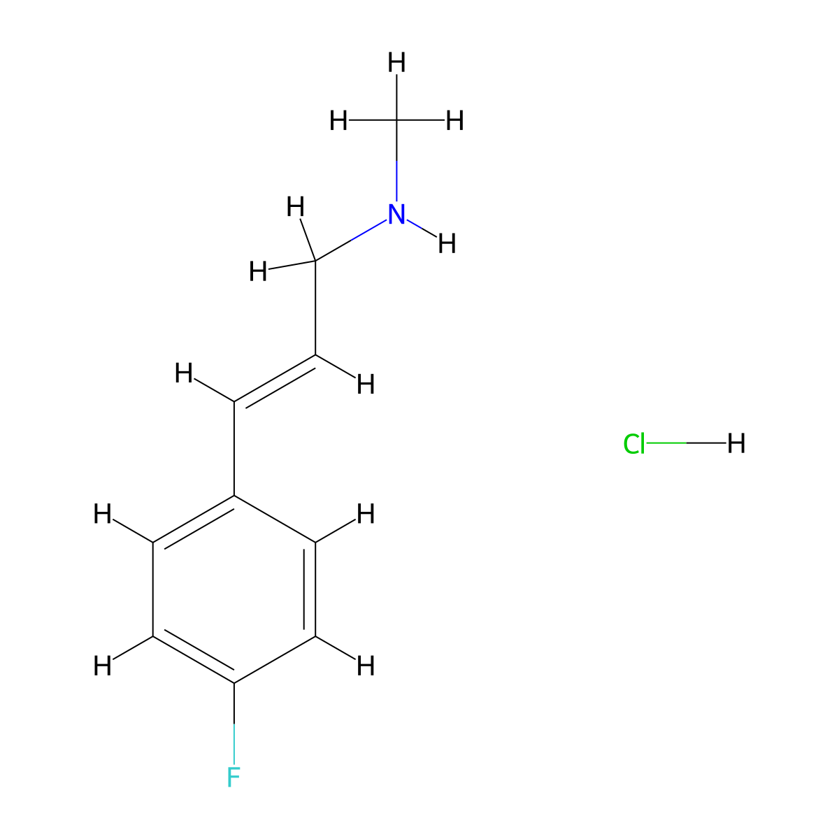 (E)-3-(4-Fluorophenyl)-N-methylprop-2-en-1-amine;hydrochloride molecular structure, CAS 2378510-94-0