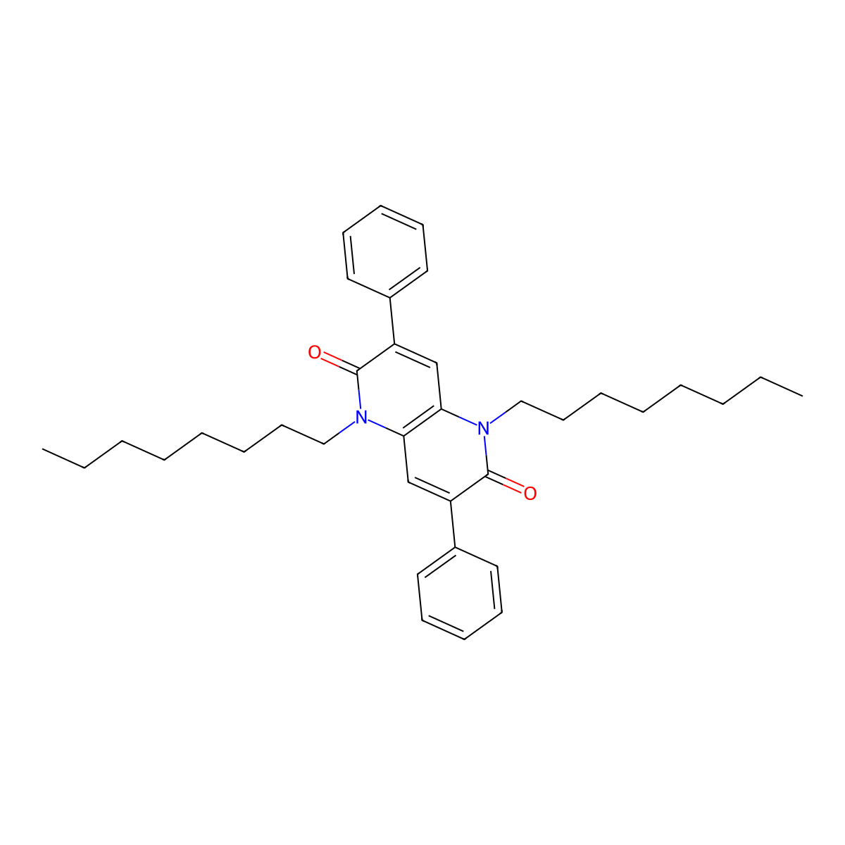 1,5-Dioctyl-3,7-diphenyl-1,5-naphthyridine-2,6(1H,5H)-dione molecular structure, CAS 2378512-66-2