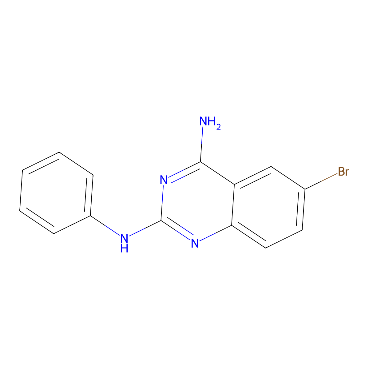 6-bromo-N2-phenylquinazoline-2,4-diamine molecular structure, CAS 2378521-26-5