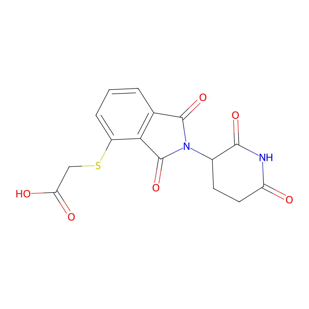 2-{[2-(2,6-dioxopiperidin-3-yl)-1,3-dioxo-2,3-dihydro-1H-isoindol-4-yl]sulfanyl}acetic acid molecular structure, CAS 2378582-26-2