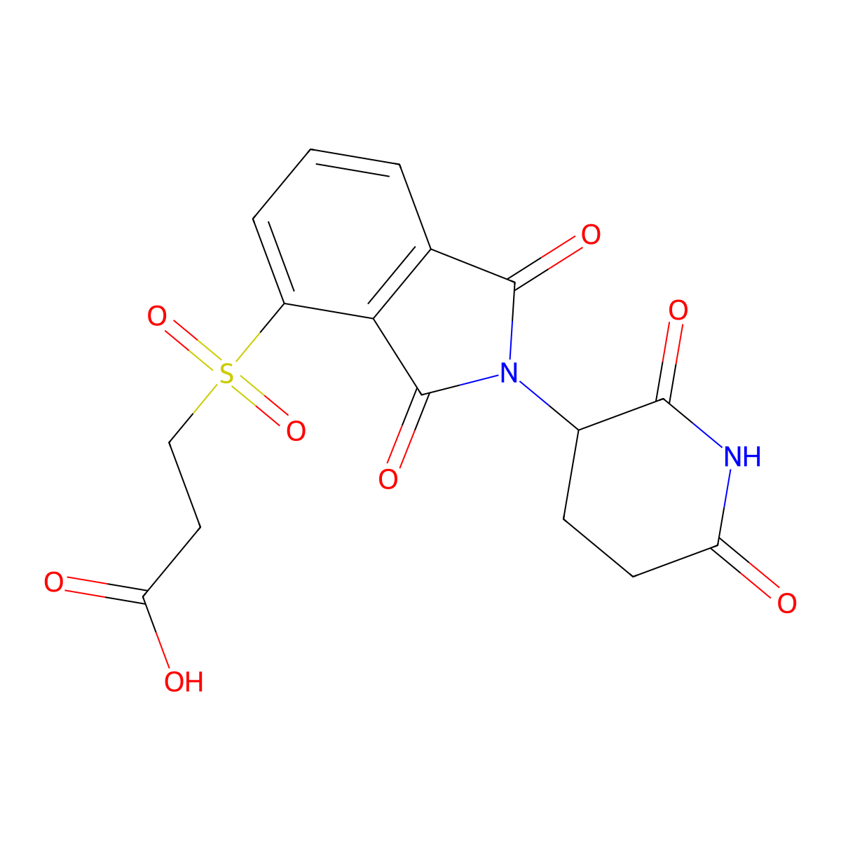 3-{[2-(2,6-dioxopiperidin-3-yl)-1,3-dioxo-2,3-dihydro-1H-isoindol-4-yl]sulfonyl}propanoic acid molecular structure, CAS 2378587-19-8