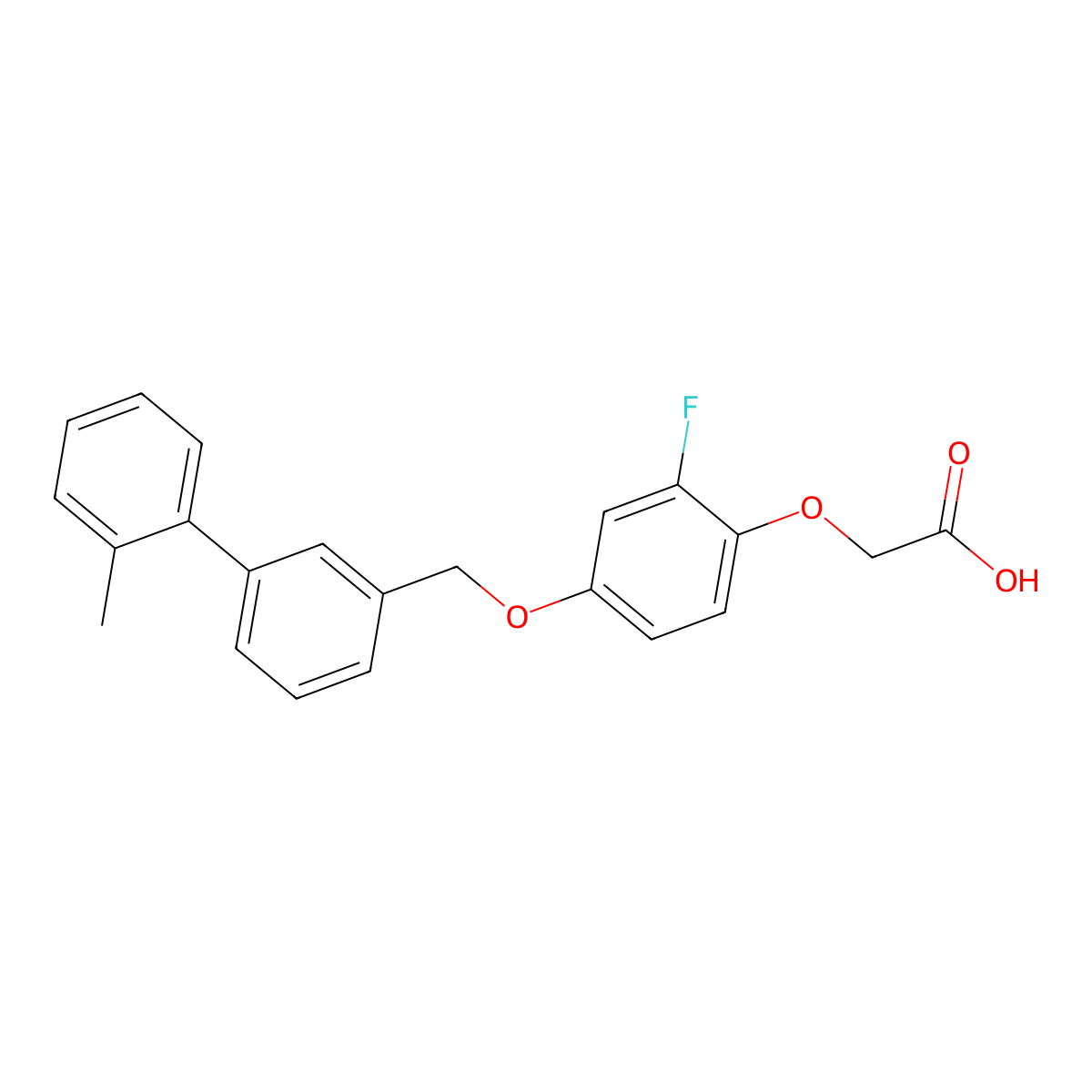 2-[2-Fluoro-4-[[3-(2-methylphenyl)phenyl]methoxy]phenoxy]acetic acid molecular structure, CAS 2378617-96-8