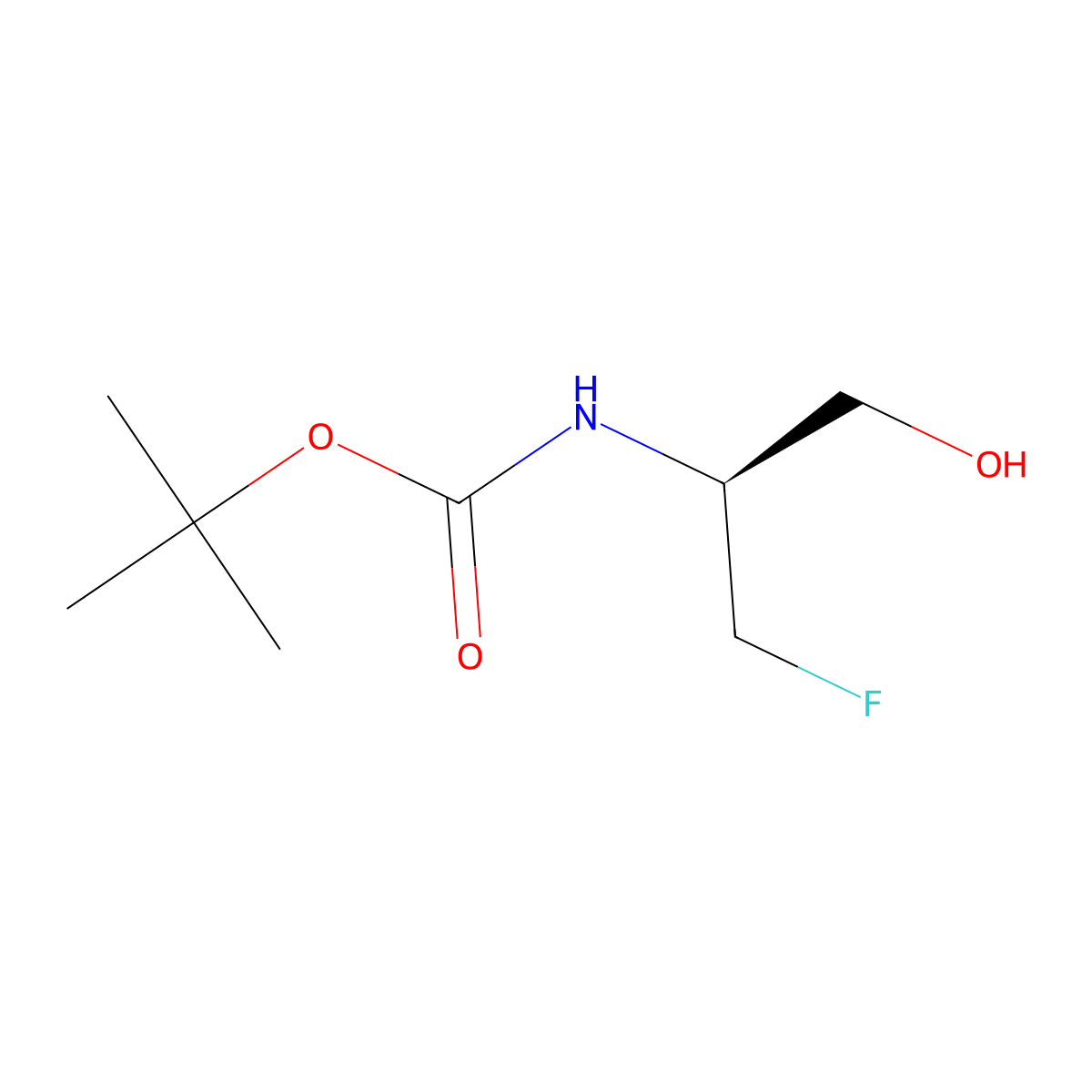 tert-butyl N-[(2S)-1-fluoro-3-hydroxypropan-2-yl]carbamate molecular structure, CAS 2378640-84-5