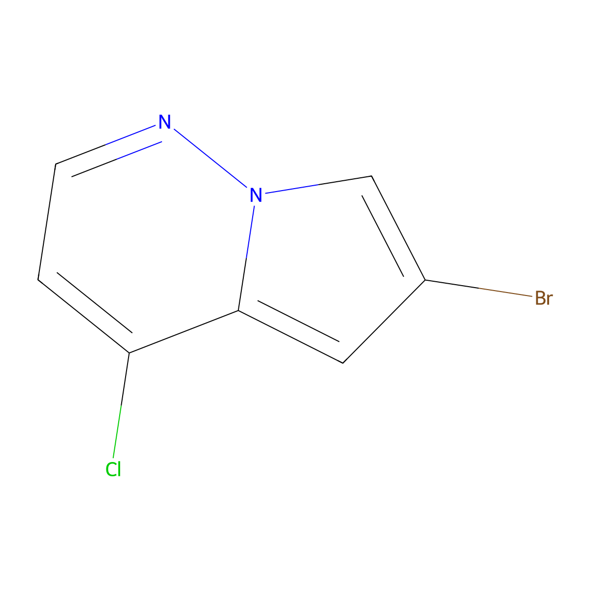 6-Bromo-4-chloropyrrolo[1,2-b]pyridazine molecular structure, CAS 2378747-02-3