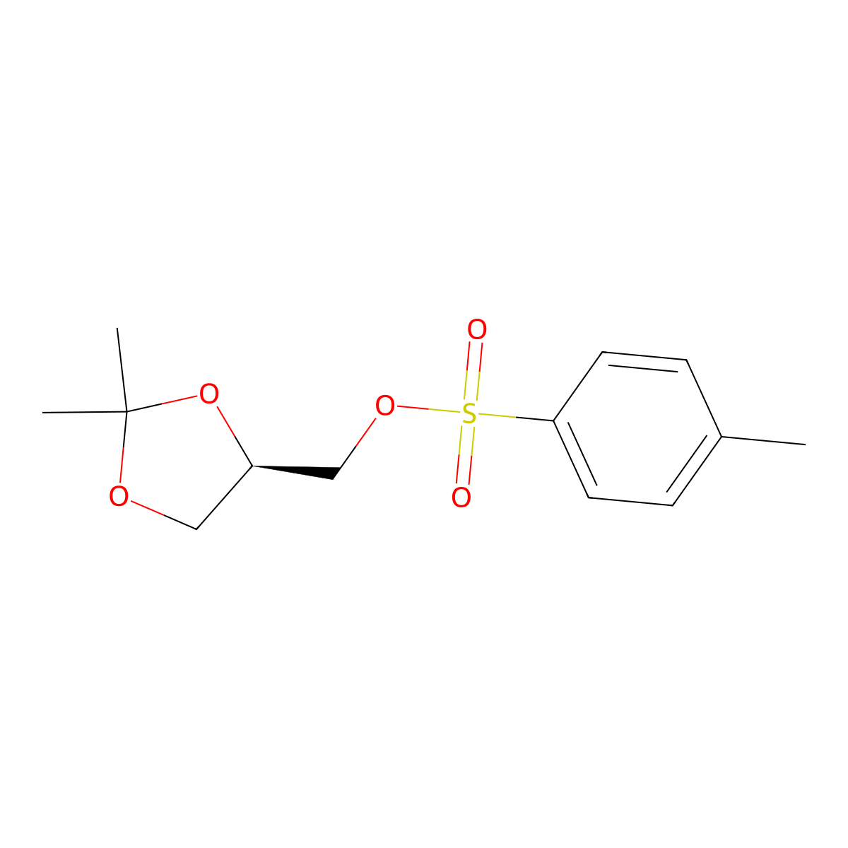 (R)-(-)-2,2-Dimethyl-1,3-dioxolan-4-ylmethyl p-Toluenesulfonate molecular structure, CAS 23788-74-1