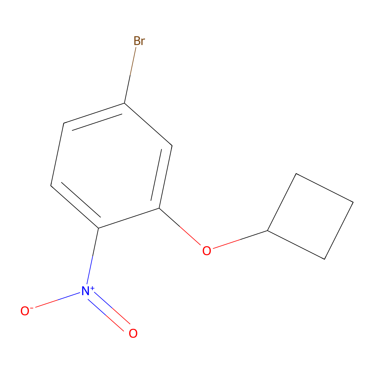 4-Bromo-2-cyclobutoxy-1-nitrobenzene molecular structure, CAS 2378806-51-8