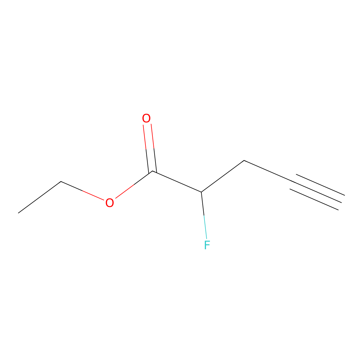 Ethyl 2-fluoropent-4-ynoate molecular structure, CAS 2378806-54-1