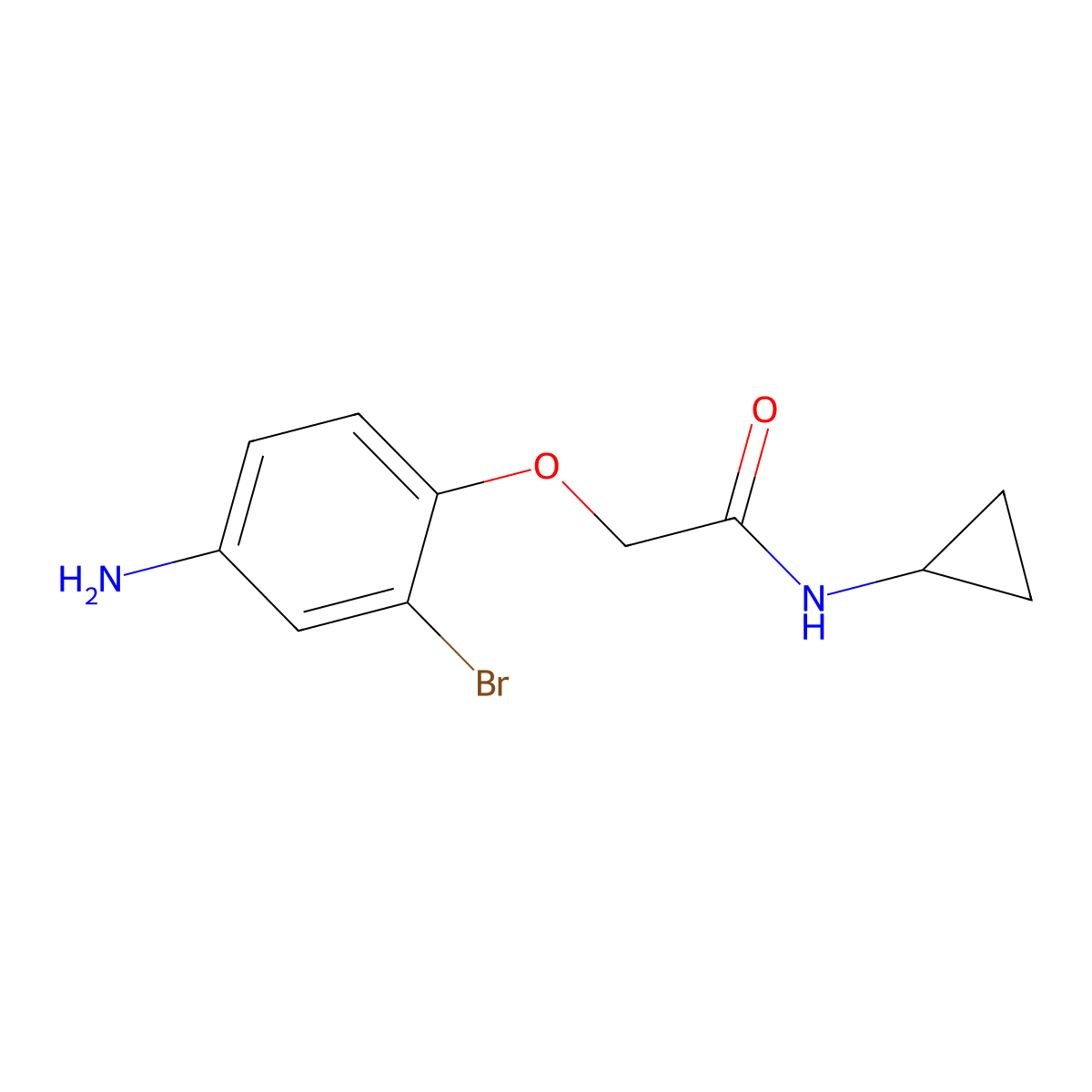 2-(4-Amino-2-bromophenoxy)-N-cyclopropylacetamide molecular structure, CAS 2378806-55-2