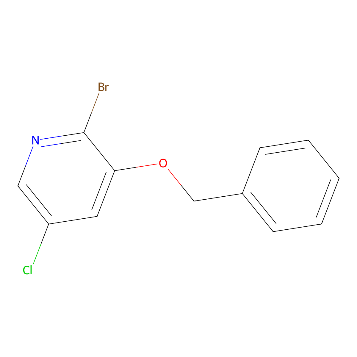 3-(Benzyloxy)-2-bromo-5-chloropyridine molecular structure, CAS 2378806-57-4