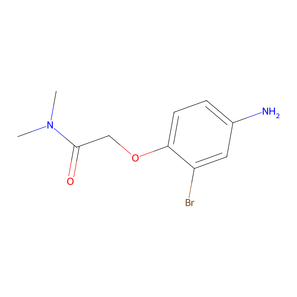 2-(4-Amino-2-bromophenoxy)-N,N-dimethylacetamide molecular structure, CAS 2378806-59-6