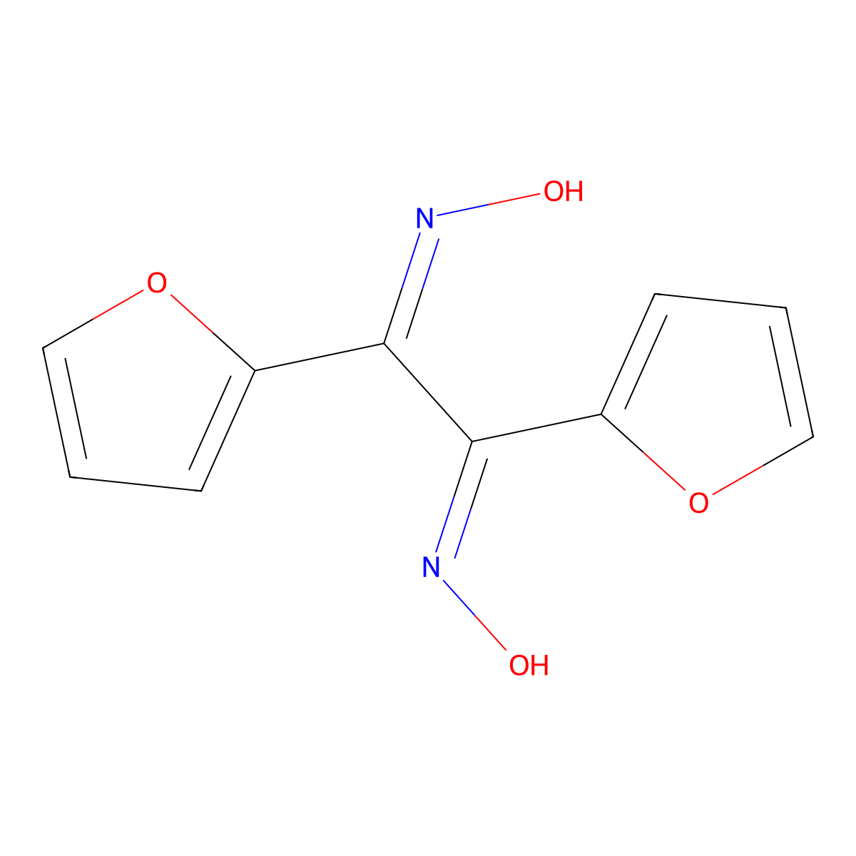 (2,2')-Furildioxime molecular structure, CAS 23789-34-6