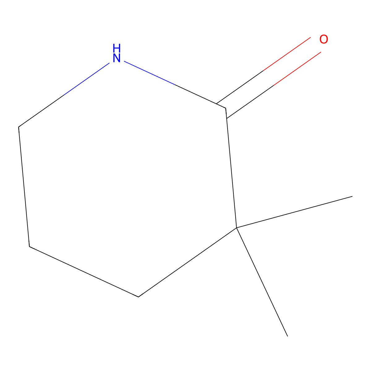 3,3-Dimethylpiperidin-2-one molecular structure, CAS 23789-83-5