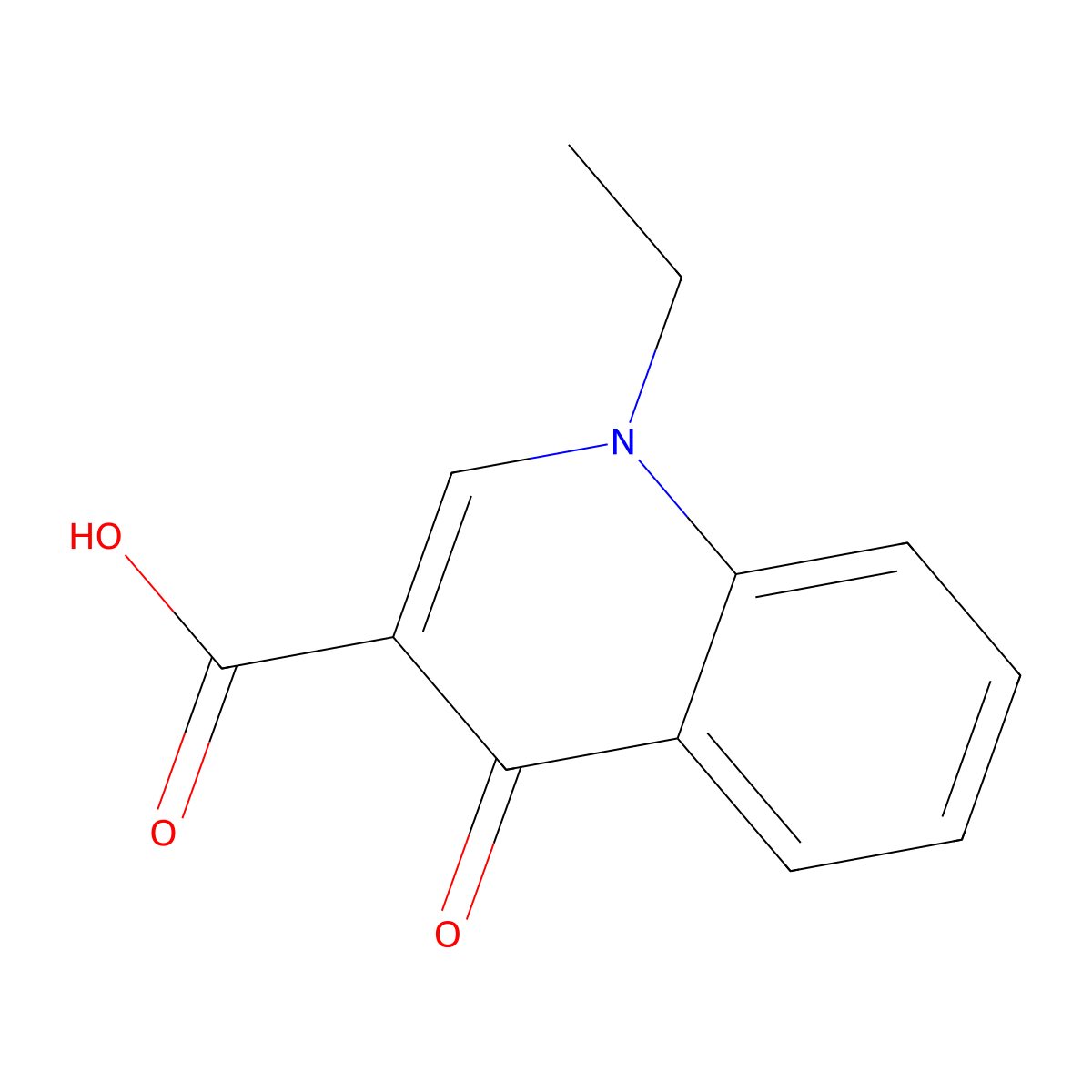 1-Ethyl-4-oxo-1,4-dihydroquinoline-3-carboxylic acid molecular structure, CAS 23789-88-0