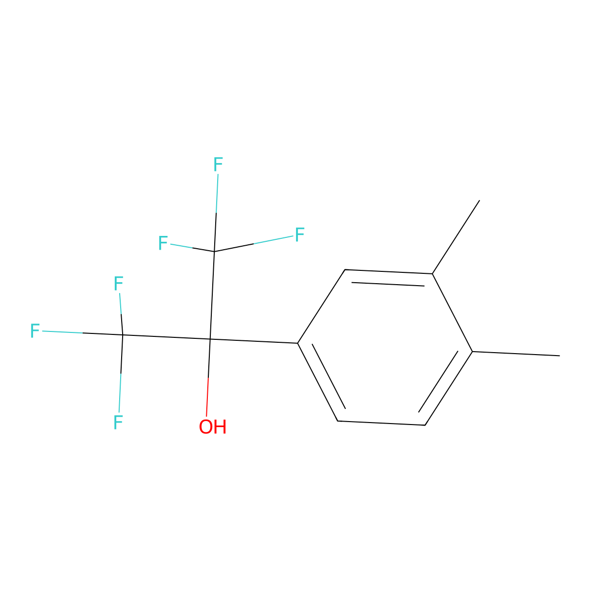 2-(3,4-Dimethylphenyl)-1,1,1,3,3,3-hexafluoropropan-2-ol molecular structure, CAS 2379-17-1
