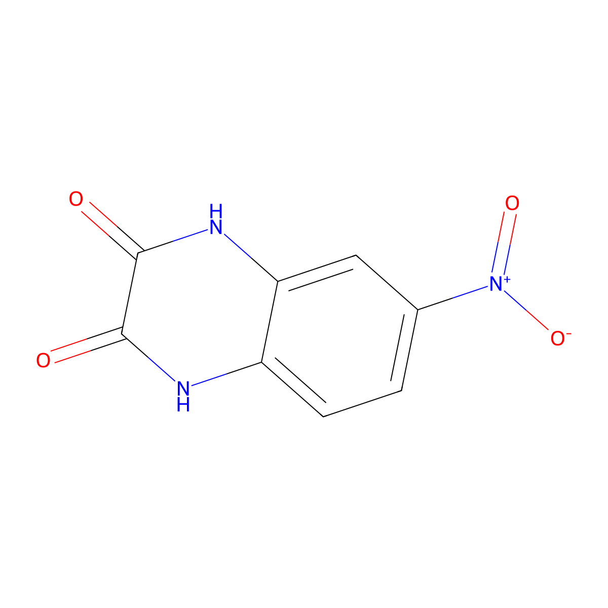 6-Nitro-1,2,3,4-tetrahydroquinoxaline-2,3-dione molecular structure, CAS 2379-56-8
