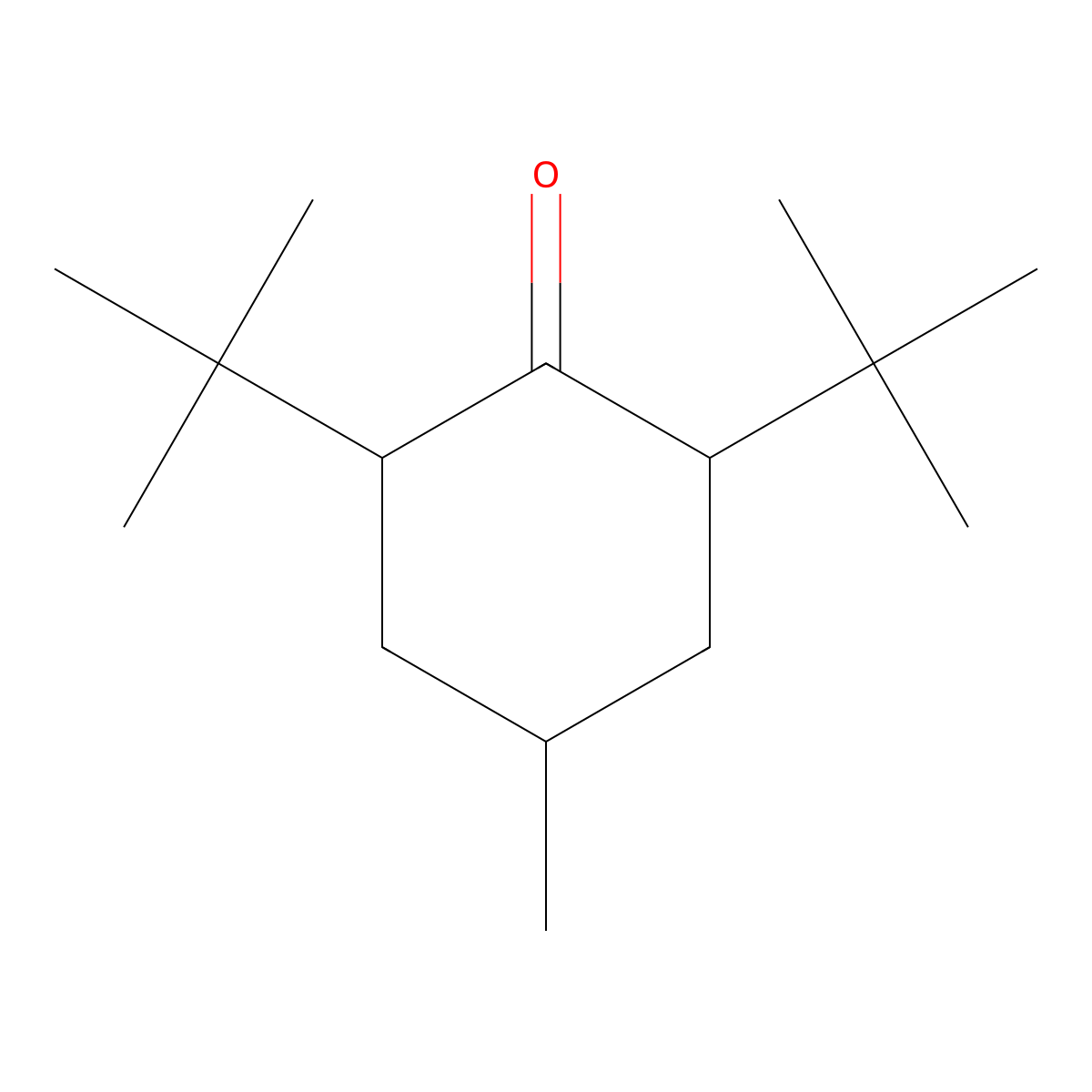 2,6-Di-tert-butyl-4-methylcyclohexanone molecular structure, CAS 23790-39-8