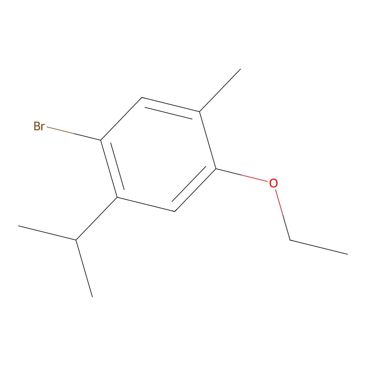1-Bromo-4-ethoxy-2-isopropyl-5-methylbenzene molecular structure, CAS 2379234-79-2