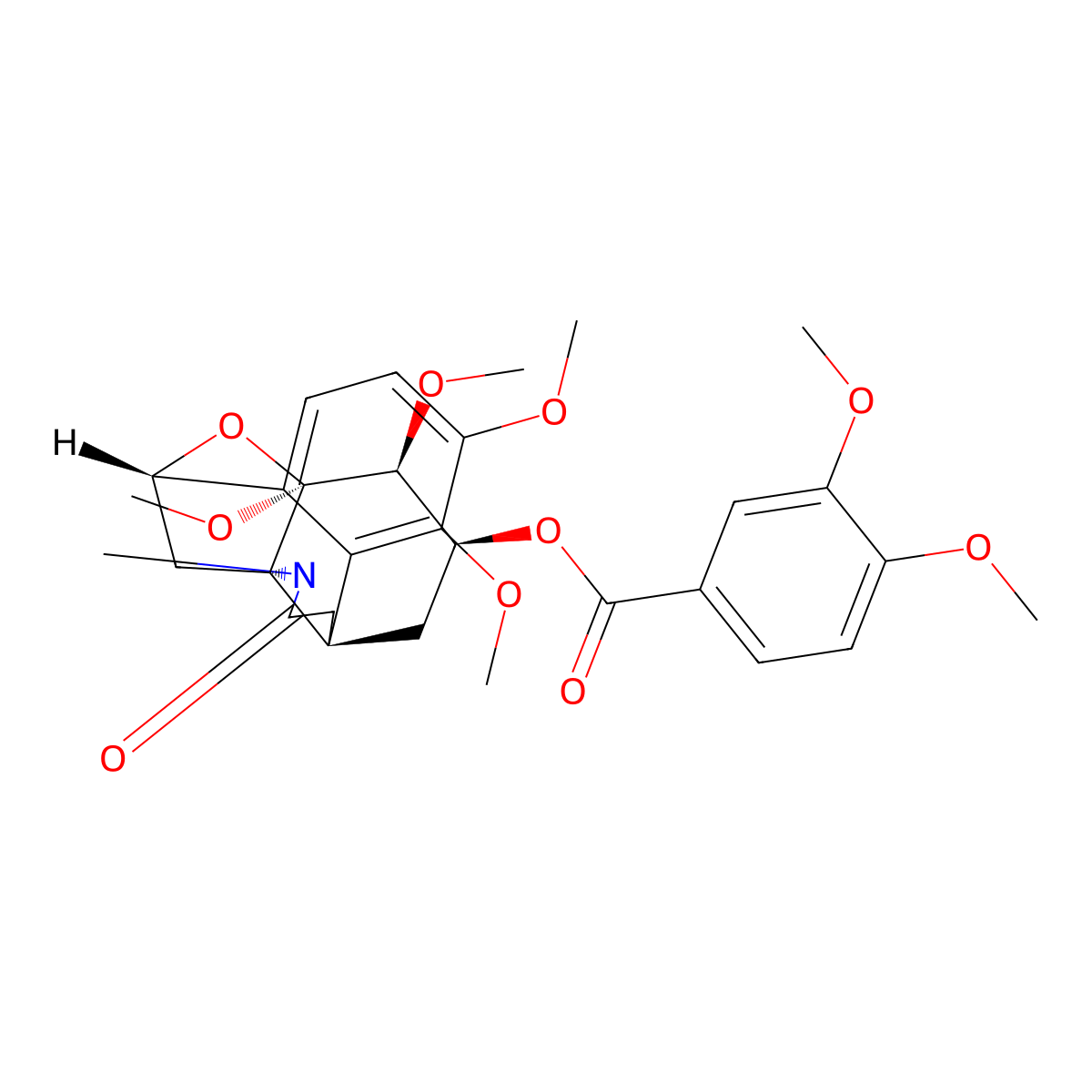 [(1R,8S,10S,11R,12S,13S)-3,4,11,12-tetramethoxy-17-methyl-16-oxo-18-oxa-17-azapentacyclo[8.4.3.18,11.01,10.02,7]octadeca-2(7),3,5-trien-13-yl] 3,4-dimethoxybenzoate molecular structure, CAS 2379277-60-6