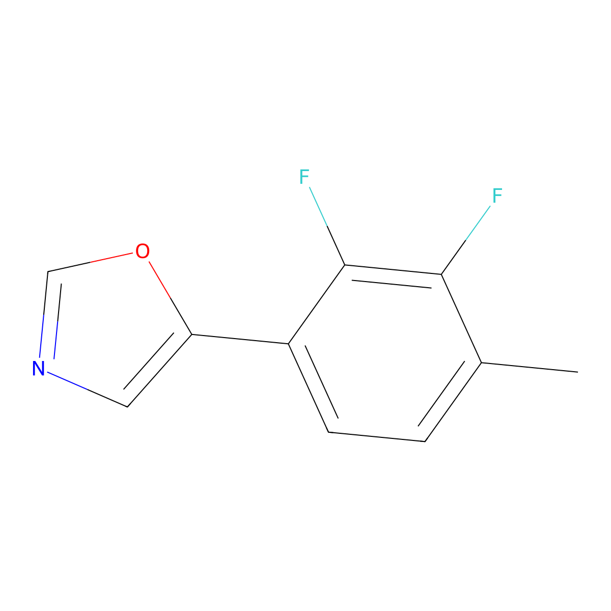 5-(2,3-Difluoro-4-methylphenyl)oxazole molecular structure, CAS 2379321-21-6