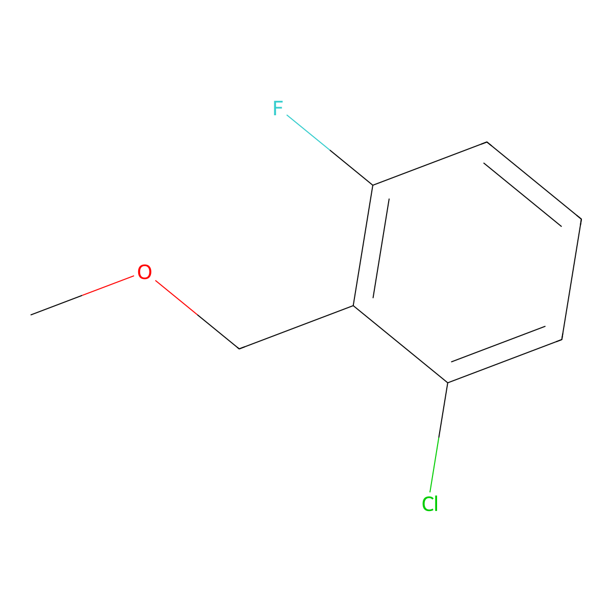 1-Chloro-3-fluoro-2-(methoxymethyl)benzene molecular structure, CAS 2379321-27-2