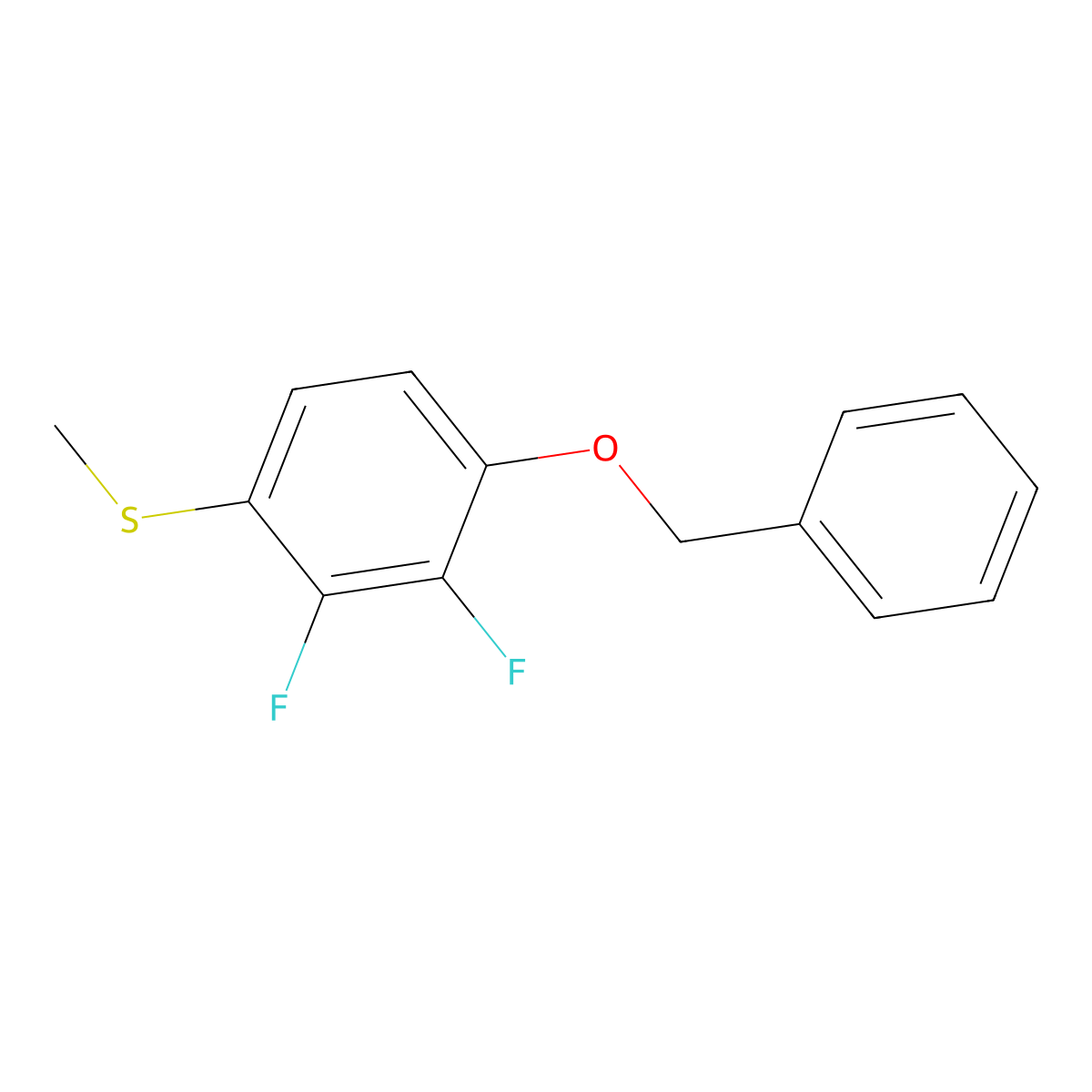 (4-(Benzyloxy)-2,3-difluorophenyl)(methyl)sulfane molecular structure, CAS 2379321-29-4