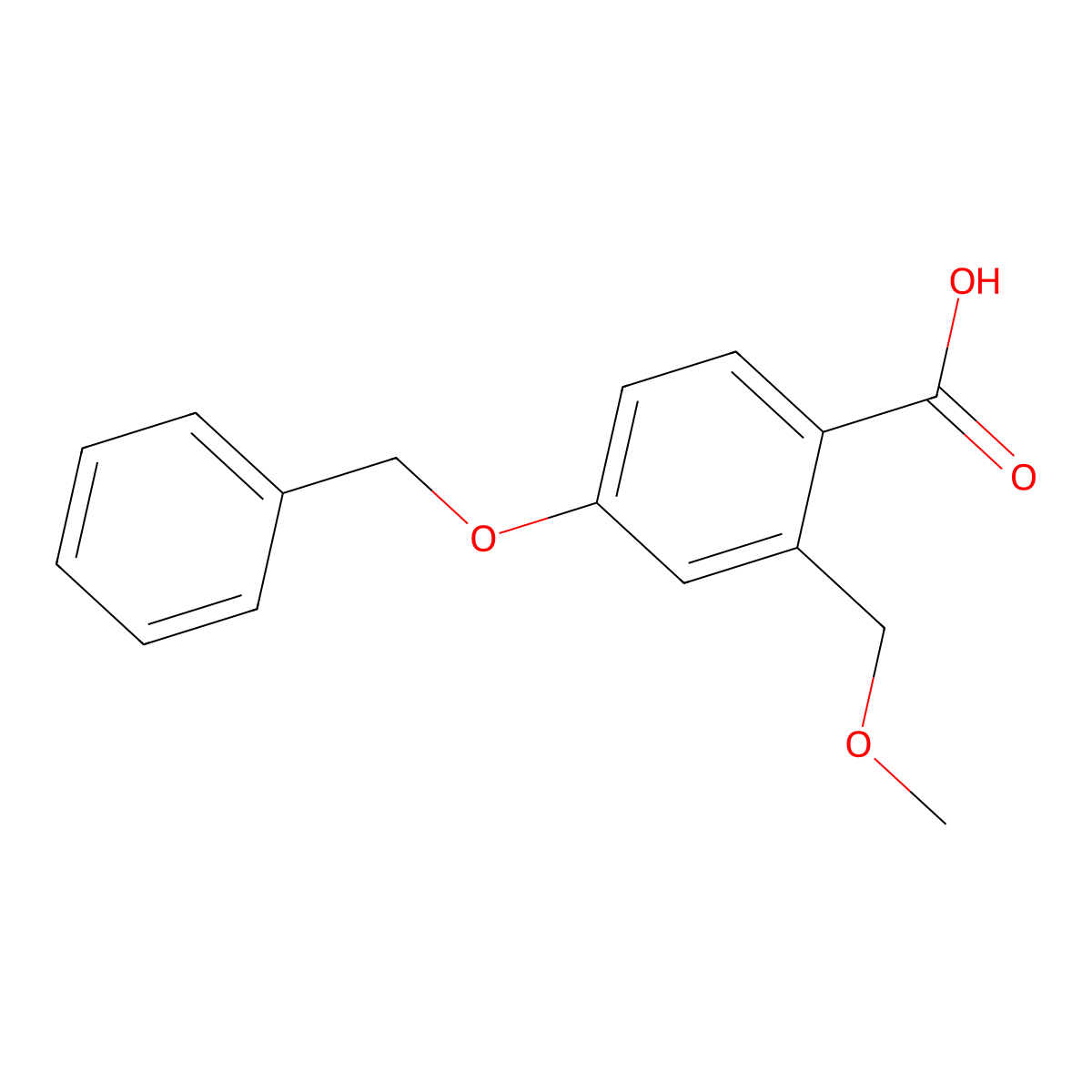 4-(Benzyloxy)-2-(methoxymethyl)benzoic acid molecular structure, CAS 2379321-30-7