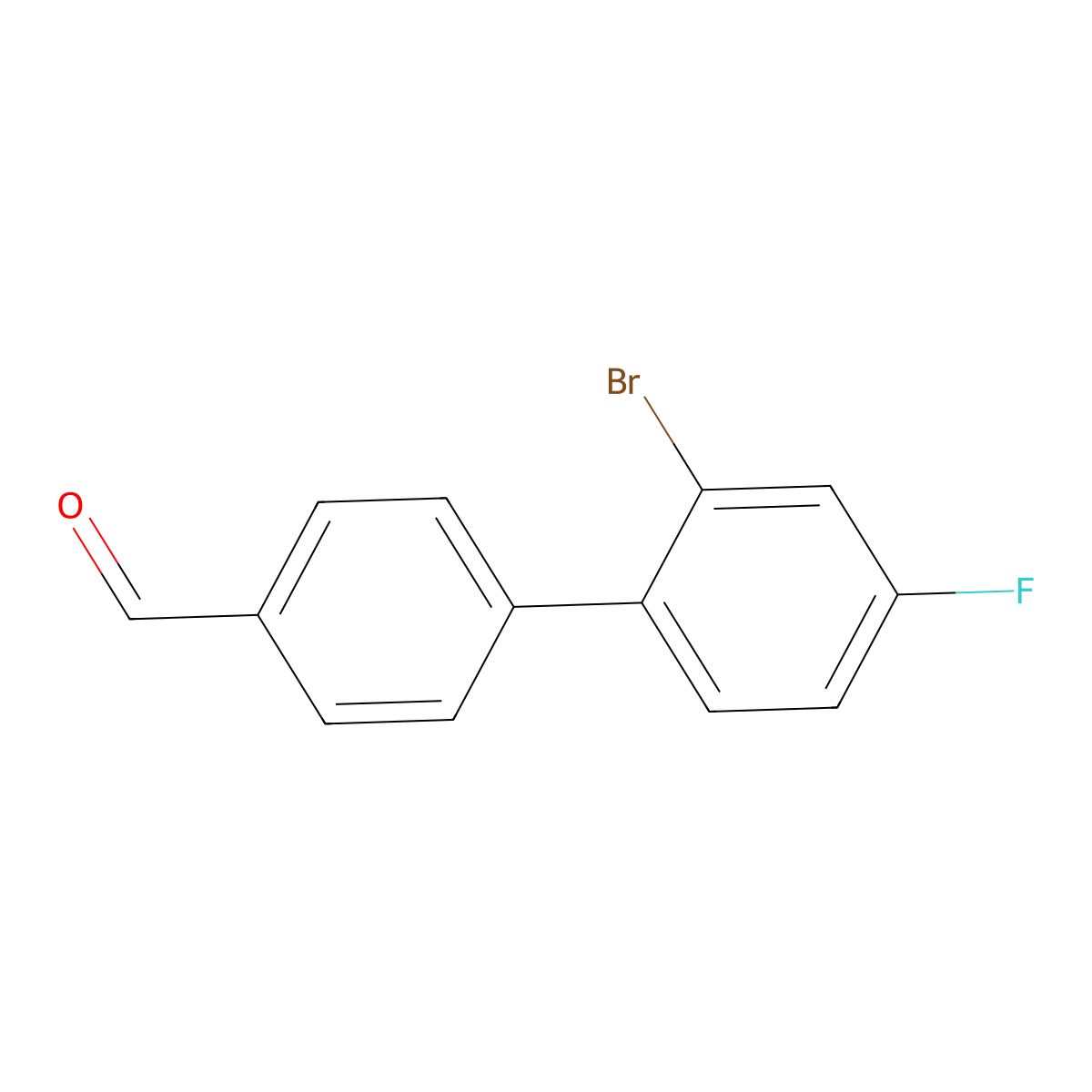 2'-Bromo-4'-fluoro-[1,1'-biphenyl]-4-carbaldehyde molecular structure, CAS 2379321-32-9